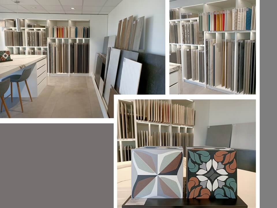 Dallage carrelage showroom